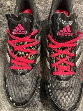 adidas Black springblade Sneakers with Pink Accents